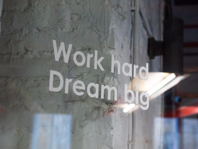 work hard. dream big